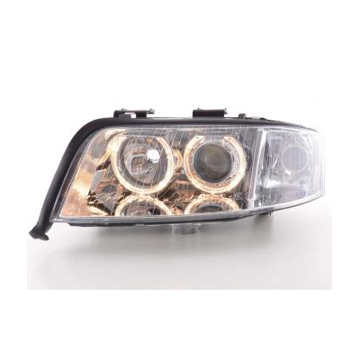 Faros Delanteros Angel Eyes Set  Audi A6 Modelo 4b  01-04 Cromado Fk Automotive