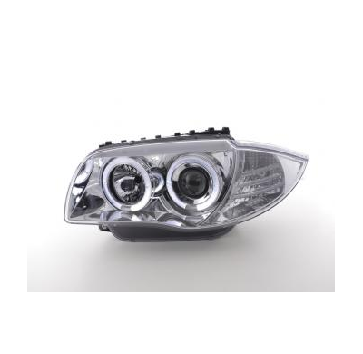 Faros Delanteros Set Angel Eyes Bmw Serie 1 Modelo E87/E81  04- Cromado Fk Automotive