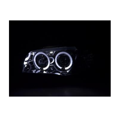 Faros Delanteros Set Angel Eyes Bmw Serie 1 Modelo E87/E81  04- Cromado Fk Automotive