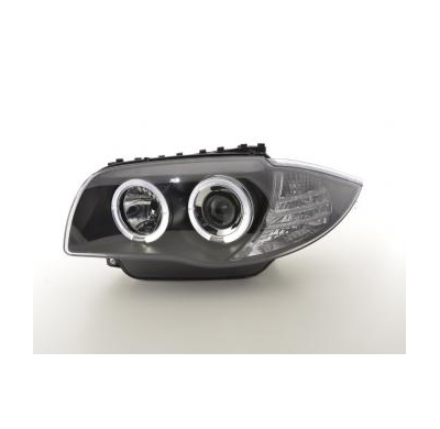 Faros Delanteros Set Angel Eyes Bmw Serie 1 Modelo E87/E81  04- Negro Fk Automotive