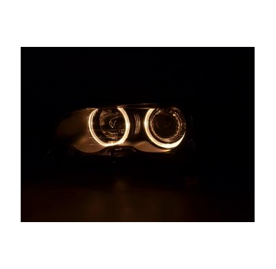 Faros Delanteros Angel Eyes Set  Bmw Serie 3 Coupe Modelo E46  98-01 Negro Fk Automotive
