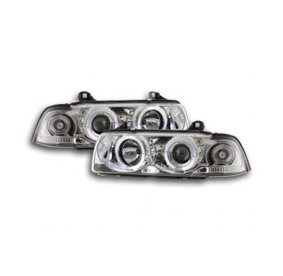 Faros Delanteros Set Angel Eyes Bmw Serie 3 Coupe Modelo E36  92-98 Cromado Fk Automotive