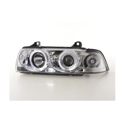Faros Delanteros Set Angel Eyes Bmw Serie 3 Coupe Modelo E36  92-98 Cromado Fk Automotive