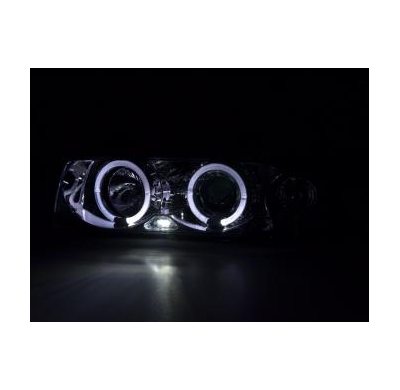 Faros Delanteros Set Angel Eyes Bmw Serie 3 Coupe Modelo E36  92-98 Cromado Fk Automotive