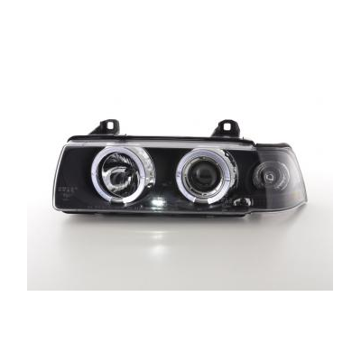Faros Delanteros Set Angel Eyes Bmw Serie 3 Sedan Modelo E36  92-98 Negro Fk Automotive