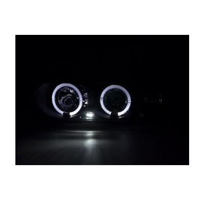 Faros Delanteros Set Angel Eyes Bmw Serie 3 Sedan Modelo E36  92-98 Negro Fk Automotive