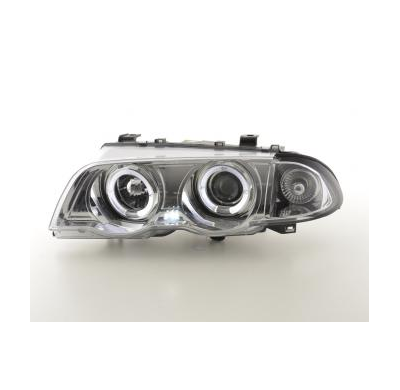 Faros Delanteros Set Angel Eyes Bmw Serie 3 Sedan Modelo E46  98-01 Cromado Fk Automotive