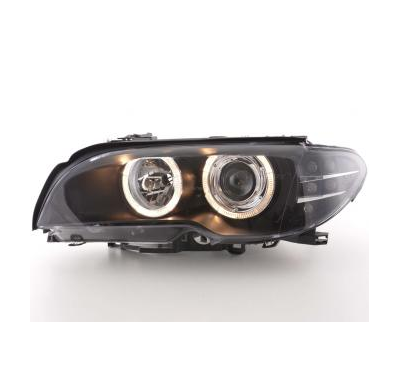 Faros Delanteros Angel Eyes Set  Bmw Serie 3 E46 Coupe  03-06, Negro Fk Automotive