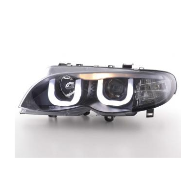 Faros Delanteros Angel Eyes Bmw Serie 3 E46 Sedan/Touring  02-05 Negro Fk Automotive
