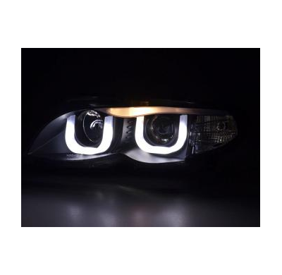 Faros Delanteros Angel Eyes Bmw Serie 3 E46 Sedan/Touring  02-05 Negro Fk Automotive