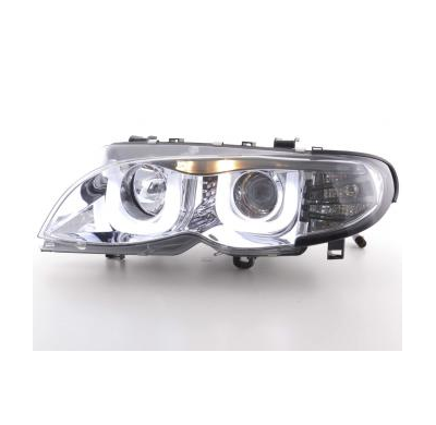 Faros Delanteros Angel Eyes Bmw Serie 3 E46 Sedan/Touring  02-05 Cromado Fk Automotive