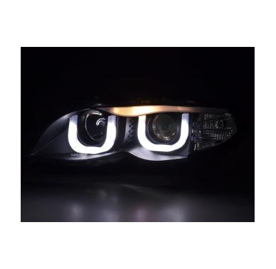 Faros Delanteros Angel Eyes Bmw Serie 3 E46 Sedan/Touring  02-05 Negro Fk Automotive