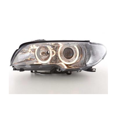 Faros Delanteros Angel Eyes Set  Bmw Serie 3 Coupe Modelo E46  03-05 Cromado Fk Automotive