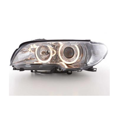 Faros Delanteros Angel Eyes Set  Bmw Serie 3 Coupe Modelo E46  03-05 Cromado Fk Automotive
