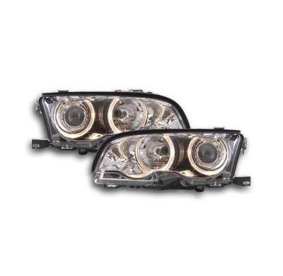 Faros Delanteros Angel Eyes Set Bmw Serie 3 E46 Coupe/Cabrio, Cromado Fk Automotive