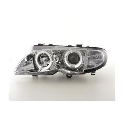 Faros Delanteros Set Angel Eyes Bmw Serie 3 E46 Sedan/Touring  02-05, Cromado Fk Automotive
