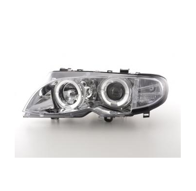 Faros Delanteros Set Angel Eyes Bmw Serie 3 E46 Sedan/Touring  02-05, Cromado Fk Automotive