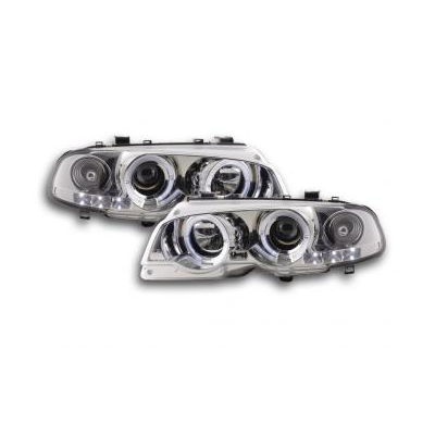 Faros Delanteros Set Angel Eyes Bmw Serie 3 E46 Coupe/Cabrio  98-02, Cromado Fk Automotive