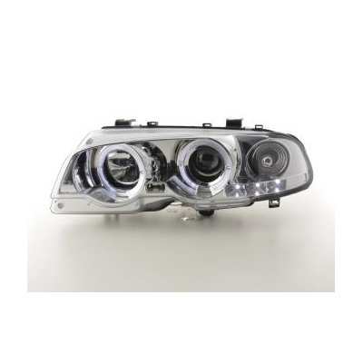 Faros Delanteros Set Angel Eyes Bmw Serie 3 E46 Coupe/Cabrio  98-02, Cromado Fk Automotive