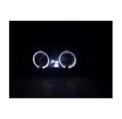 Faros Delanteros Set Angel Eyes Bmw Serie 5 Modelo E39  95-00 Negro Fk Automotive