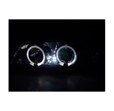 Faros Delanteros Set Angel Eyes Bmw Serie 5 Modelo E39  95-01 Cromado Fk Automotive