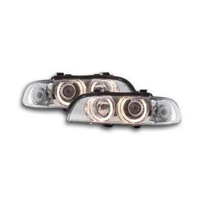 Faros Angel Eyes Para Bmw Serie 5 (Tipo E39) 95-00 Cromado Fk Automotive