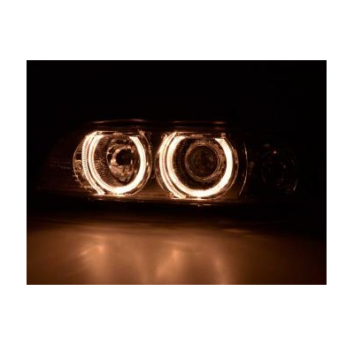 Faros Angel Eyes Para Bmw Serie 5 (Tipo E39) 95-00 Cromado Fk Automotive