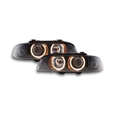 Faros Angel Eyes Para Bmw Serie 5 (Tipo E39) 95-00 Negro Fk Automotive