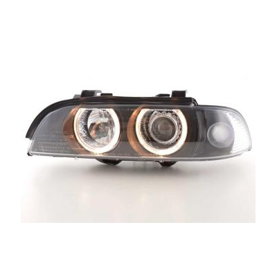 Faros Angel Eyes Para Bmw Serie 5 (Tipo E39) 95-00 Negro Fk Automotive