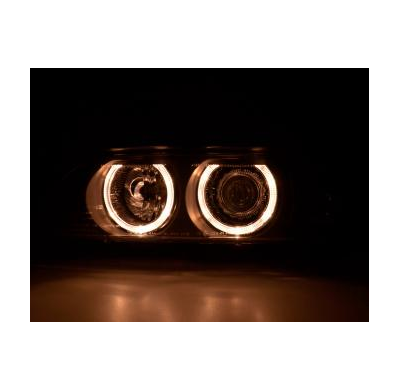 Faros Angel Eyes Para Bmw Serie 5 (Tipo E39) 95-00 Negro Fk Automotive