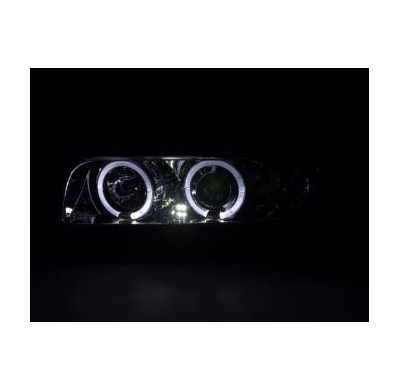 Faros Delanteros Set Angel Eyes Bmw Serie 7 Modelo E38  95-98 Cromado Fk Automotive