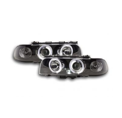 Faros Delanteros Set Angel Eyes Bmw Serie 7 Modelo E38  95-98 Negro Fk Automotive