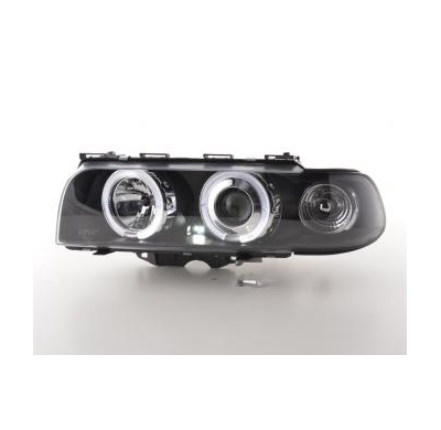 Faros Delanteros Set Angel Eyes Bmw Serie 7 Modelo E38  95-98 Negro Fk Automotive
