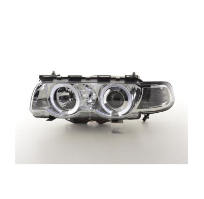 Faros Delanteros Set Angel Eyes Bmw Serie 7 Modelo E38  97-02 Cromado Fk Automotive