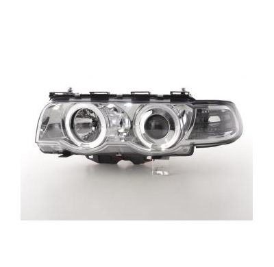 Faros Delanteros Set Angel Eyes Bmw Serie 7 Modelo E38  97-02 Cromado Fk Automotive