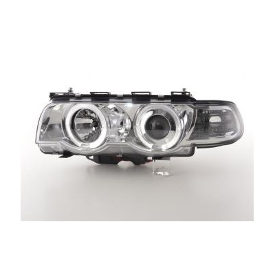 Faros Delanteros Set Angel Eyes Bmw Serie 7 Modelo E38  97-02 Cromado Fk Automotive