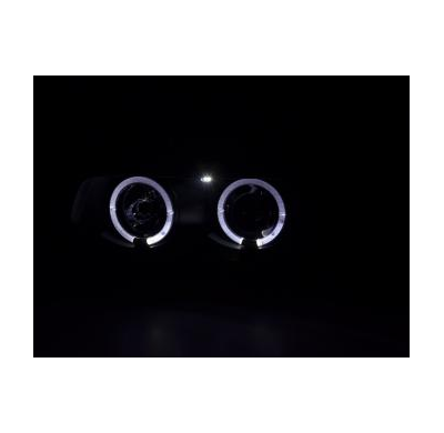 Faros Delanteros Set Angel Eyes Bmw Serie 7 Modelo E38  97-02 Negro Fk Automotive