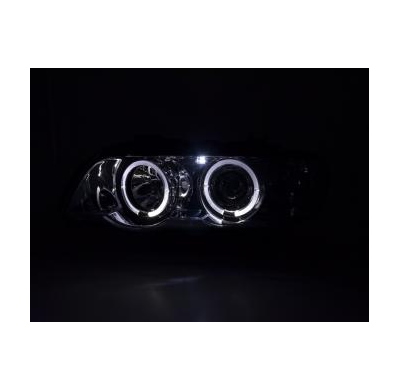 Faros Delanteros Set Angel Eyes Bmw X5 E53  98-02, Cromado Fk Automotive
