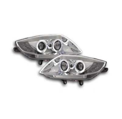 Faros Delanteros Set Angel Eyes Bmw Z4 Modelo E85/E86  03-08 Cromado Fk Automotive
