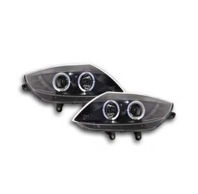 Faros Delanteros Set Angel Eyes Bmw Z4 Modelo E85/E86  03-08 Negro Fk Automotive