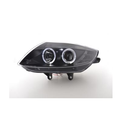 Faros Delanteros Set Angel Eyes Bmw Z4 Modelo E85/E86  03-08 Negro Fk Automotive
