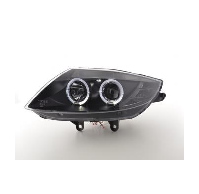 Faros Delanteros Set Angel Eyes Bmw Z4 Modelo E85/E86  03-08 Negro Fk Automotive