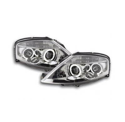Faros Delanteros Set Angel Eyes Citroen C3  02- Cromado Fk Automotive