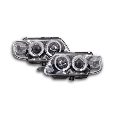 Faros Delanteros Set Angel Eyes Citroen Saxo  96-99 Cromado Fk Automotive