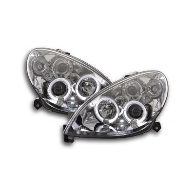 Faros Delanteros Set Angel Eyes Citroen Xsara Modelo N7  00-05 Cromado Con Faros Antiniebla Delanteros Fk Automotive