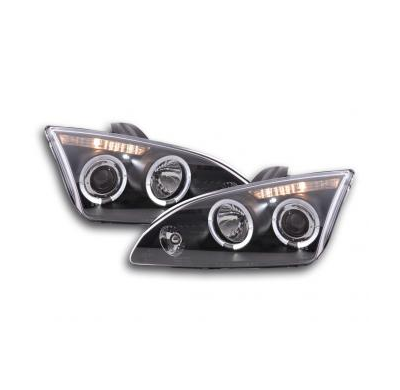 Faros Delanteros Angel Eyes Set Ford Focus 2  05-08 Negro Fk Automotive