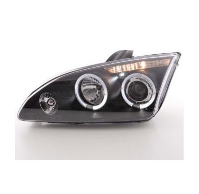 Faros Delanteros Angel Eyes Set Ford Focus 2  05-08 Negro Fk Automotive