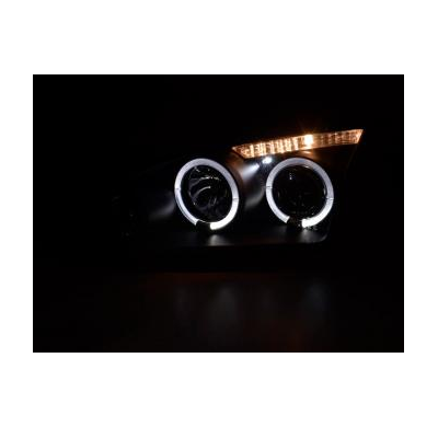 Faros Delanteros Angel Eyes Set Ford Focus 2  05-08 Negro Fk Automotive