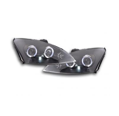 Faros Delanteros Set Angel Eyes Ford Focus  00-04 Negro Fk Automotive