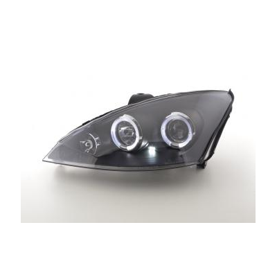Faros Delanteros Set Angel Eyes Ford Focus  00-04 Negro Fk Automotive